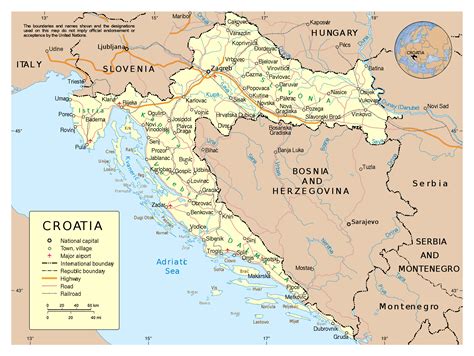 city in croatia|map of croatia with cities.